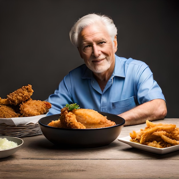 Foto köstliches gebratenes Huhn mit Salat Ai generiert