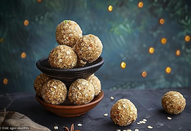 Foto de ladoo laddu motichoor laddu dulces tradicionales indios