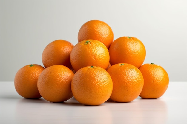 Foto laranja fresca isolada em fundo branco