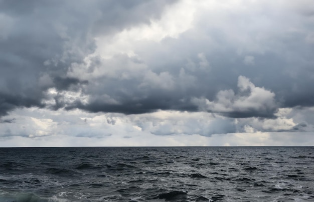 Foto leeres Meer und Strandhorizont