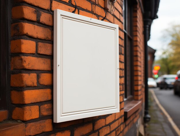 Foto una foto de letrero de tienda en blanco