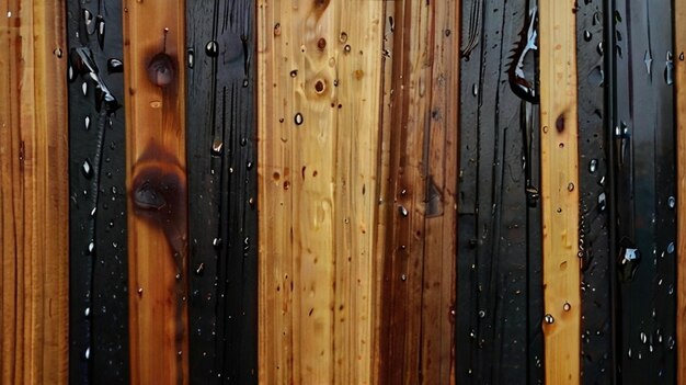 Foto foto libre de fondo de madera con lluvia