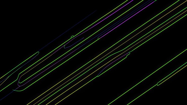 Foto foto de líneas geométricas abstractas en un fondo oscuro