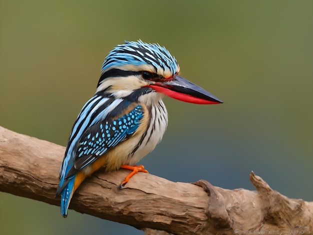Foto foto livre de kingfisher listrado