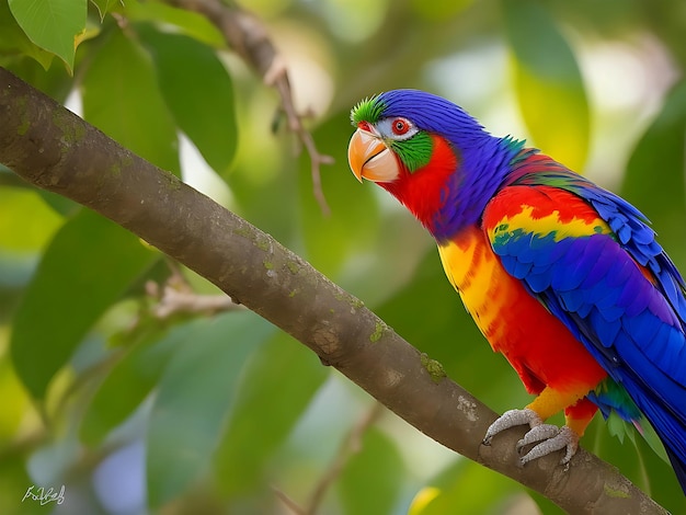 Foto lorito arcoiris muy bonito