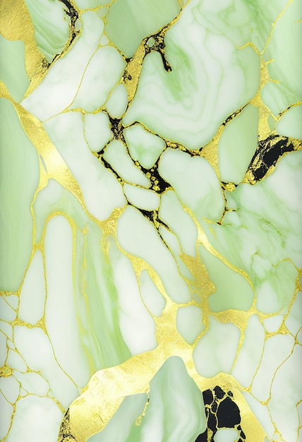Foto luxo verde e fundo de textura de mármore abstrato dourado