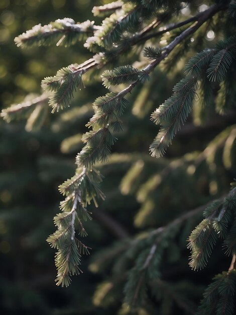 Foto macro del árbol de pino