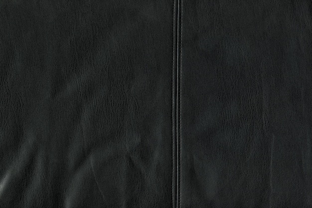 Foto macro brilhante preta da textura do couro genuíno do falso vegano