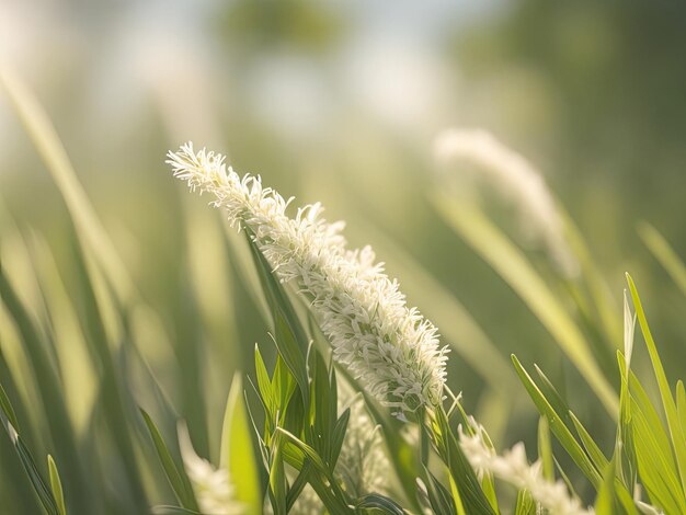 Foto foto macro de close-up de grama de kush também conhecida como kash ful com luz solar branca no fundo