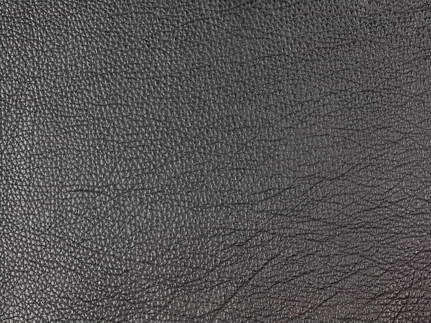 Foto macro de fundo de textura de couro preto genuíno