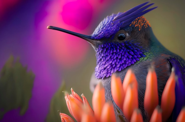 Foto macro de um colibri