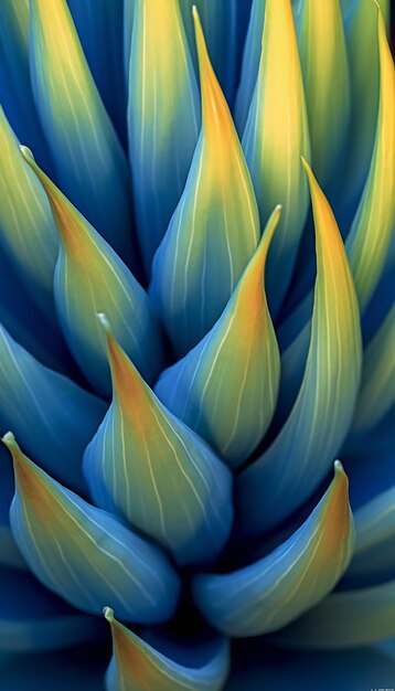 Foto macro extrema das pétalas de uma flor de agave