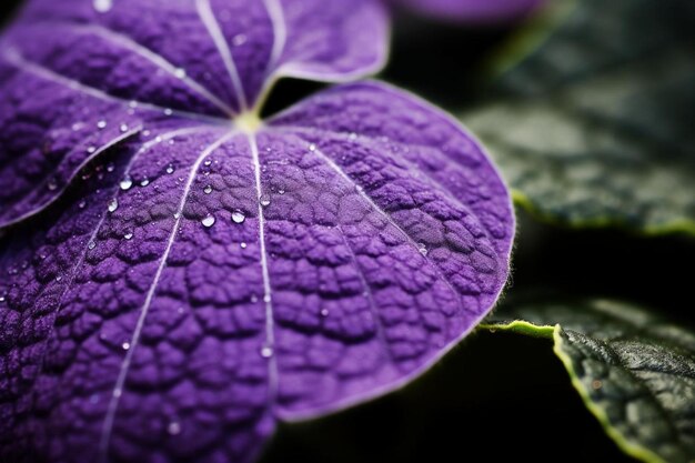 Foto una foto macro de las hojas peludas de una panza