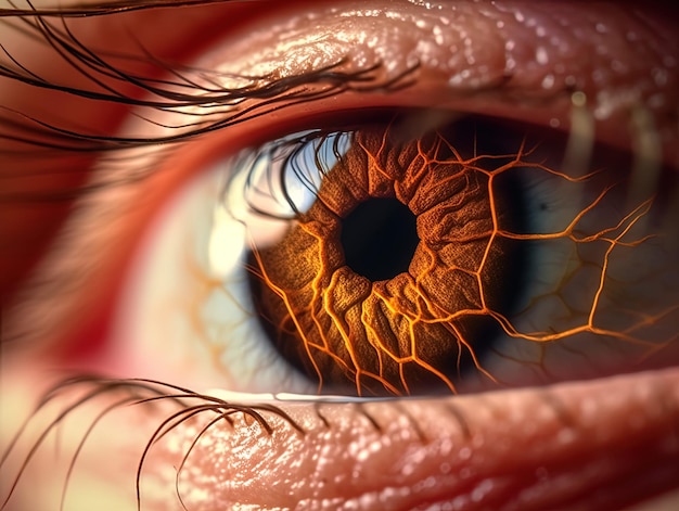 Foto foto macro del ojo humano de cerca