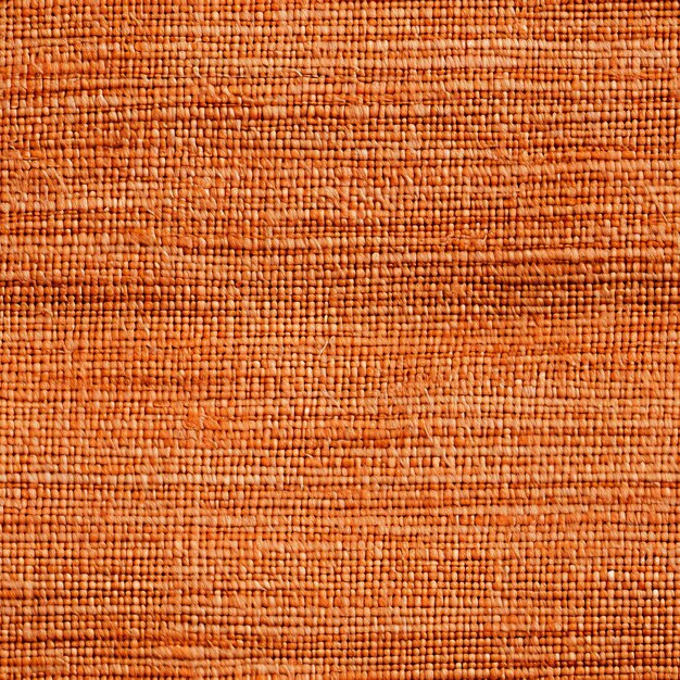 Foto foto macro de una textura de arpillera naranja con un patrón atrevido