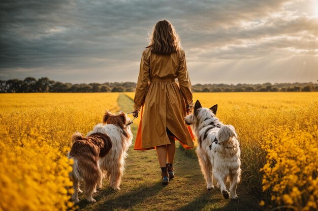 Foto Mädchen mit Hund