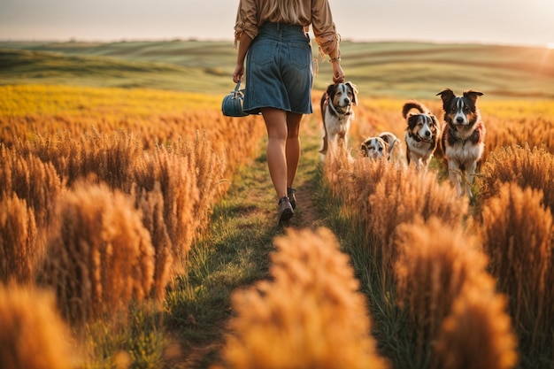 Foto Mädchen mit Hund