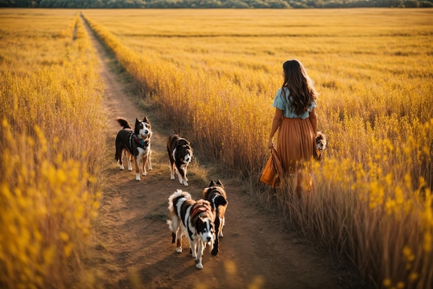 Foto Mädchen mit Hund