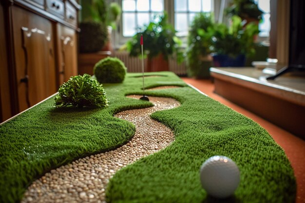 Foto foto de la magia del mini golf de bricolaje