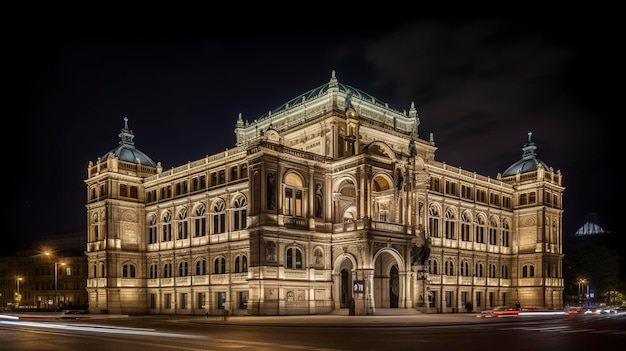 Una foto de una magnífica ópera con una gran arquitectura