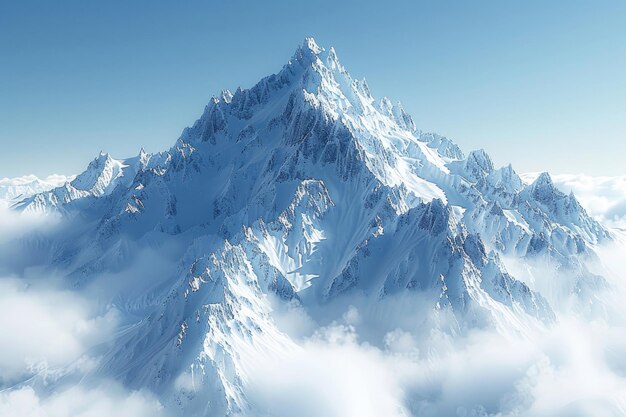 Una foto de una majestuosa cordillera con sus picos cubiertos de nieve