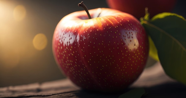 Foto manzanas con efecto Bokeh