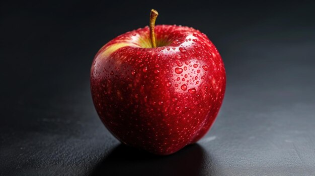 una foto de manzanas rojas frescas sobre un fondo blanco