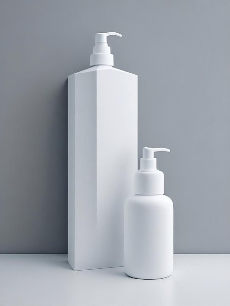 foto de maqueta de botella de producto en blanco blanco