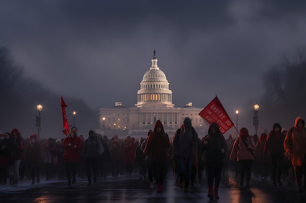 Foto de la marcha de protesta de Foggy