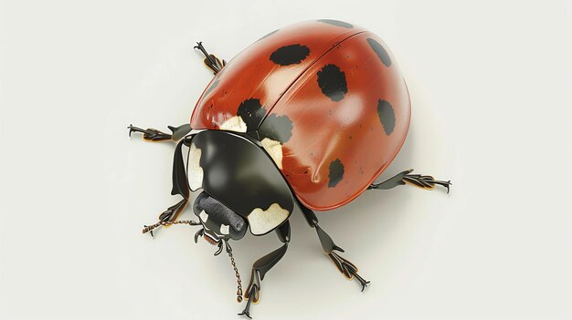 Foto una foto de una mariposa roja con manchas negras en la espalda la mariposa está sentada sobre un fondo blanco la mariposa se enfrenta a la cámara