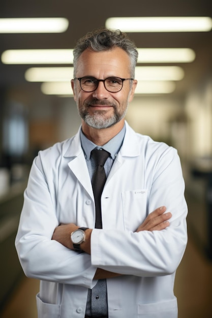 Foto de un médico en el hospital.