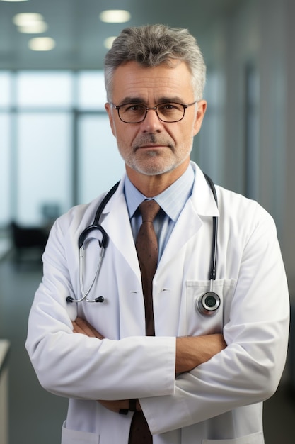 Foto de un médico en el hospital.