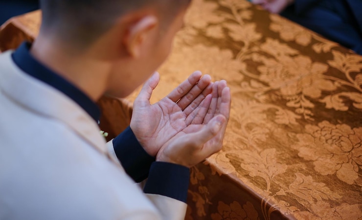 Foto foto mezquita de oración musulmana eid al adha