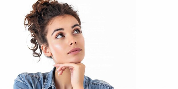 Foto foto de la mirada realista y maravillosa de una mujer