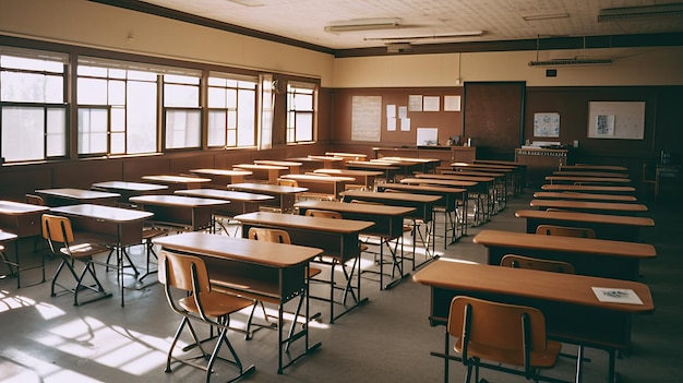 Foto mit Blick auf das Klassenzimmer