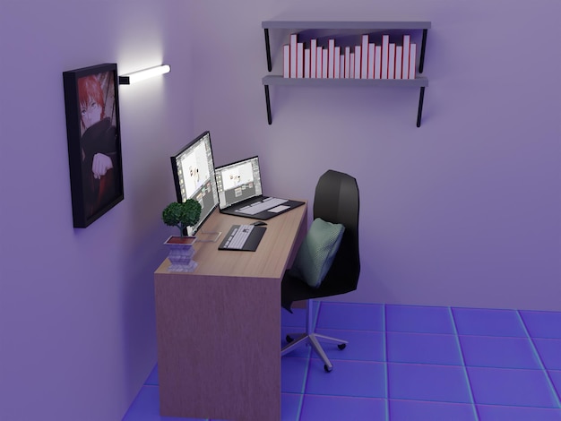 Foto moderna hermosa 3D Render