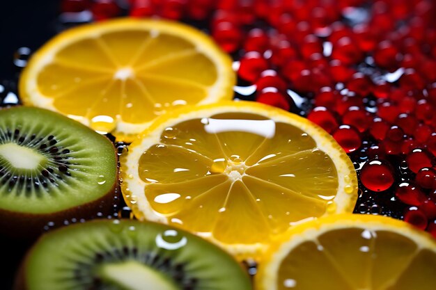 Foto de moho en la macrofotografía de la fruta