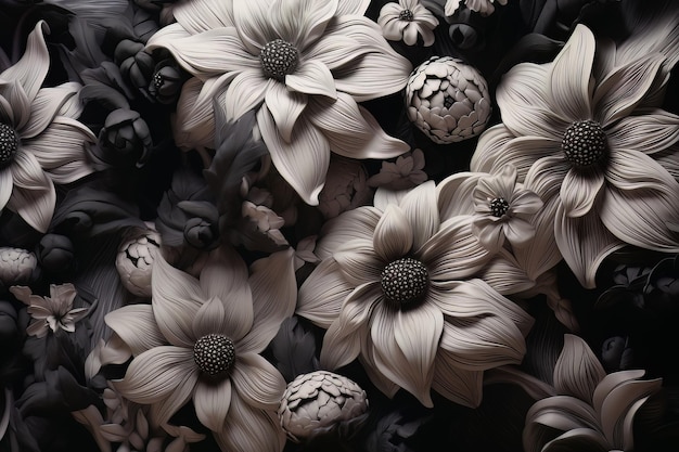 Foto foto de monochrome blooms