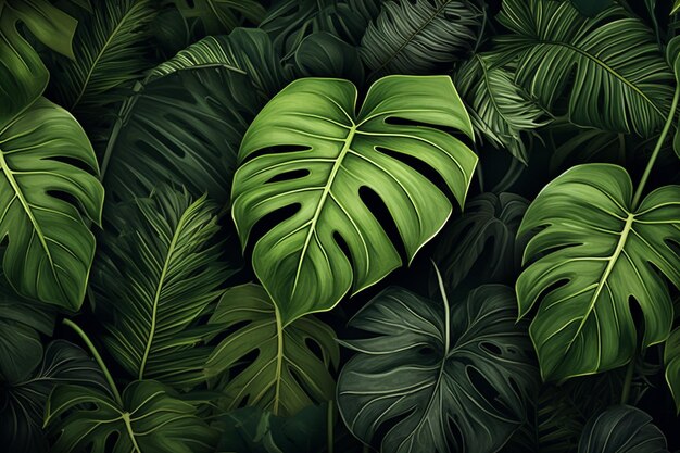 Foto foto monstera blatt luxus soziale medien banner tropischer dschungel hintergrund