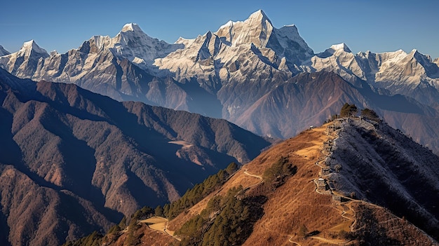 Foto montaña IA generativa