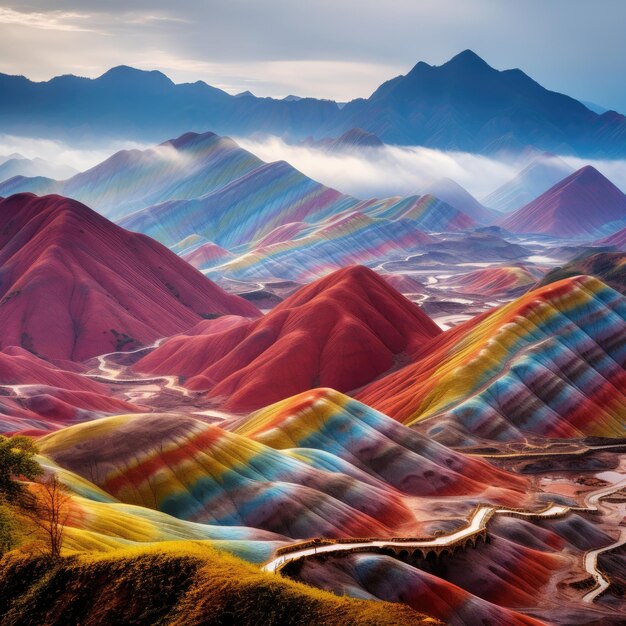 Foto de las Montañas Arcoíris en China