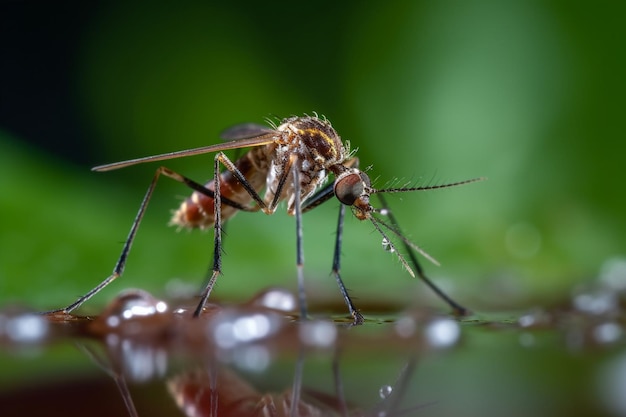 Foto una foto del mosquito del dengue