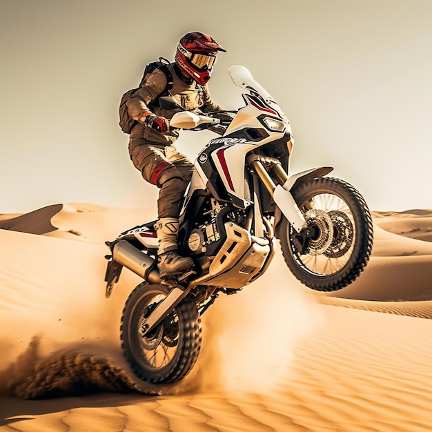 foto motociclista montado em motocross fazendo uma corrida em uma pista de terra