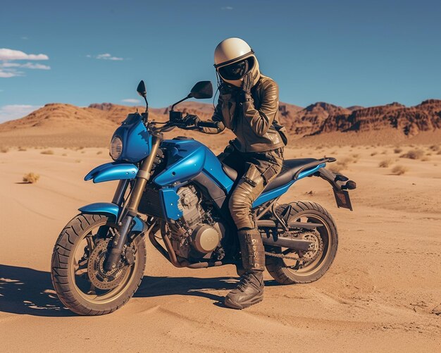 foto motociclista montado en motocross haciendo una carrera en una pista de tierra