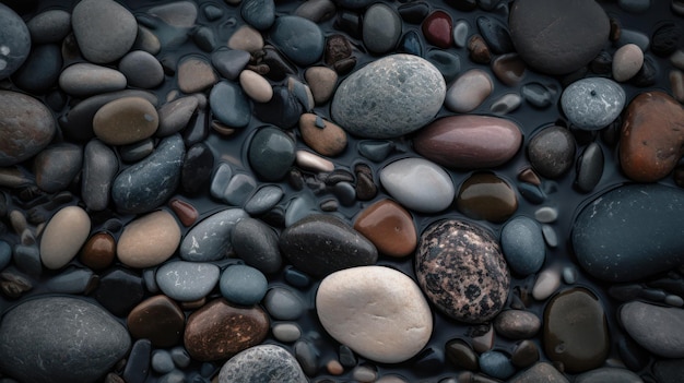 Foto de muchas piedras en el río