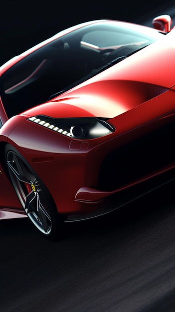 En una foto se muestra un automóvil Ferrari rojo.