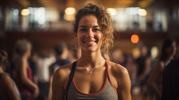 foto de mujer atractiva y deportiva haciendo ejercicio generada por IA