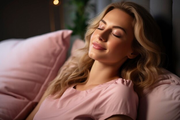 Foto de una mujer durmiendo