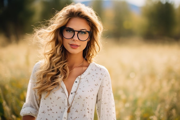 una foto de una mujer hermosa al aire libre