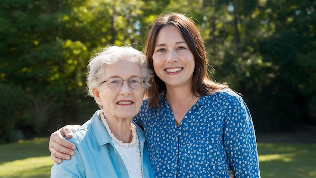 una foto de una mujer con una sonrisa y una mujer